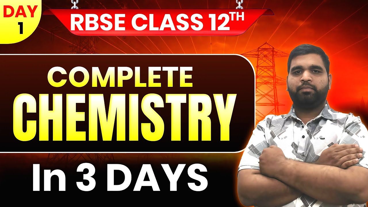 RBSE Chemistry paper 2026 || Complete Chemistry in 3 days || Day 01 Physical Chemistry 🔥🔥