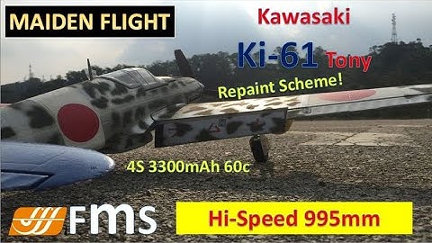 FMS Kawasaki KI-61 Tony PNP High Speed, 995mm (Maiden Flight)
