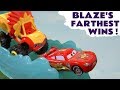 Toy Cars Use The Lion Blaze Stunts Speedway Track