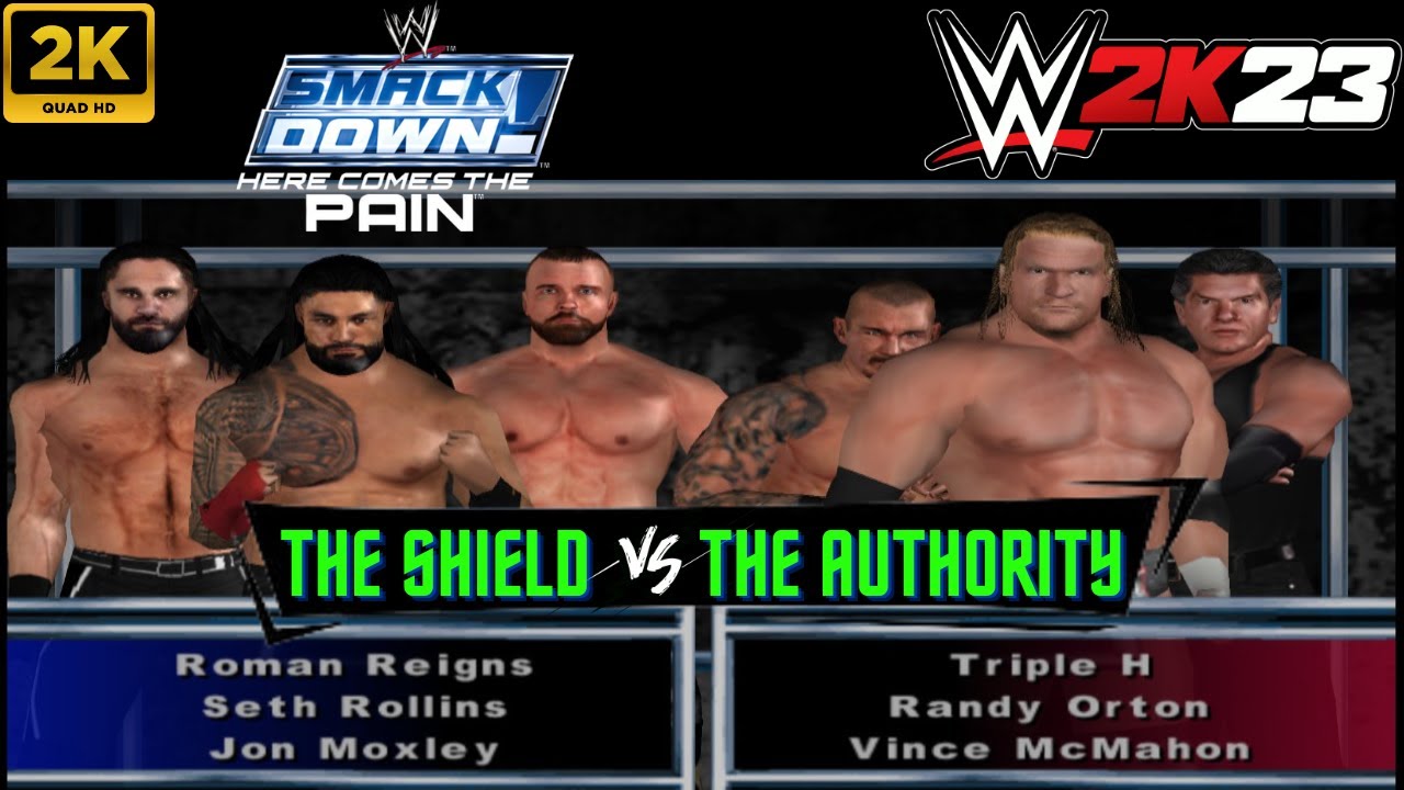 Ruthless Rivalry: The Shield vs The Authority in 2k23 Mod! - YouTube