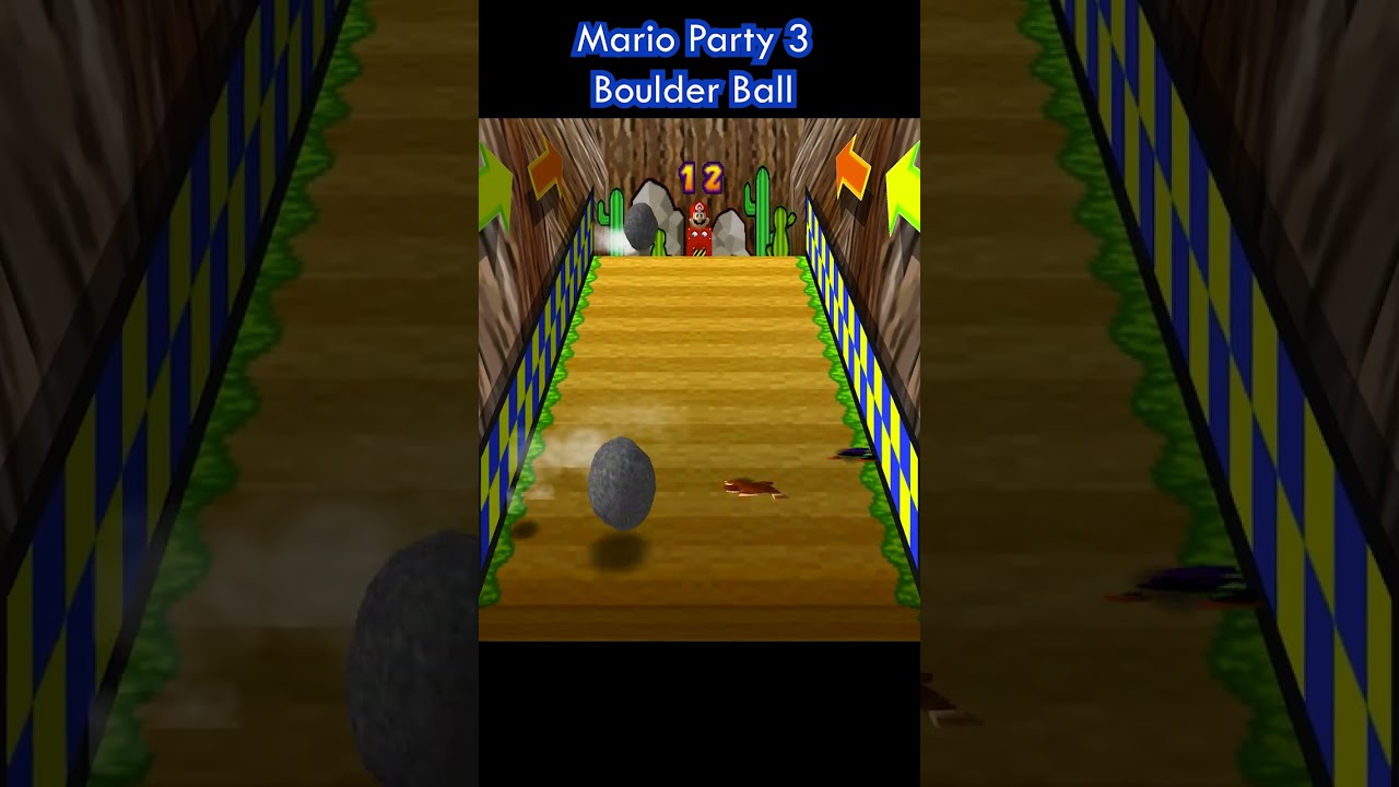 Mario Party 3 - Boulder Ball - Mario vs Donkey Kong vs Yoshi vs Waluigi 