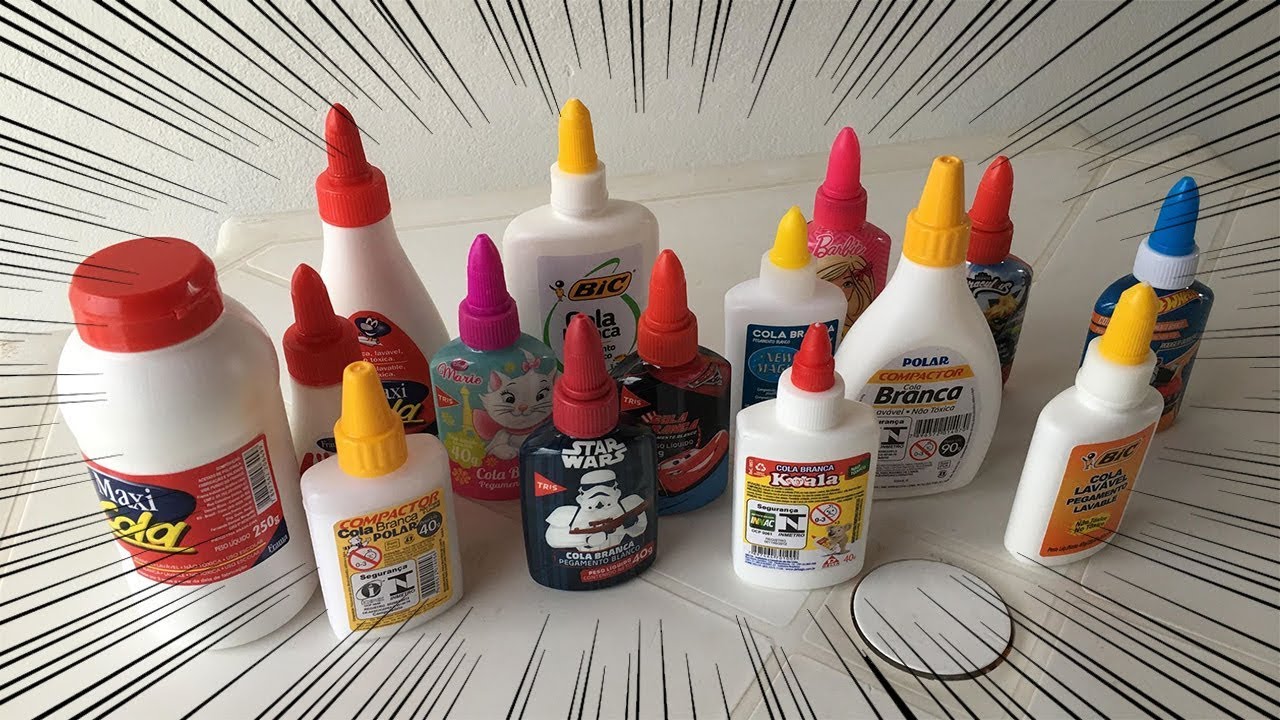 MISTUREI TODAS AS COLAS BRANCAS DO MERCADO E FIZ UM MEGA SLIME!!