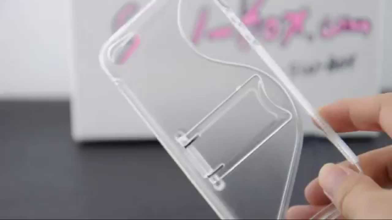 Premium Transparent S-Line Kickstand Hard Case for iPhone 5