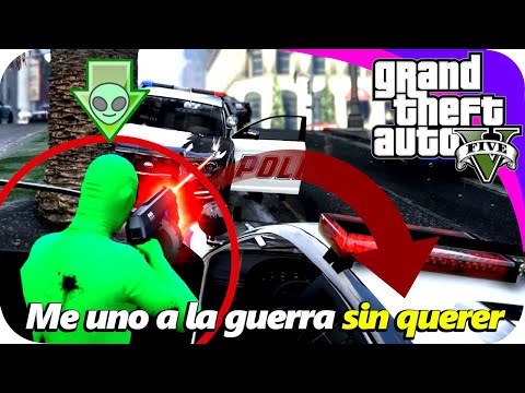 GTA 5 👽 NO ESPERABA UNIRME A LA GREEN GANG 🔥 PERO PASÓ ESTO 💰 GAMEPLAY 1 ALIENS VERDES VS MORADOS