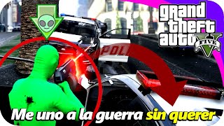 GTA 5 👽 NO ESPERABA UNIRME A LA GREEN GANG 🔥 PERO PASÓ ESTO 💰 GAMEPLAY 1 ALIENS VERDES VS MORADOS