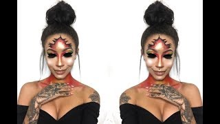 FALL LEAF HALLOWEEN MAKEUP TUTORIAL