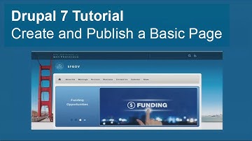 Drupal 7 Tutorial: Create and Publish a Basic  Page
