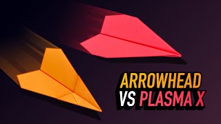 Paper Airplane Tournament — Plasma X vs Arrowhead — Paper Aces Semifinals  (Race 13) by Foldable Flight 29,244 views 1 year ago 1 minute, 30 seconds