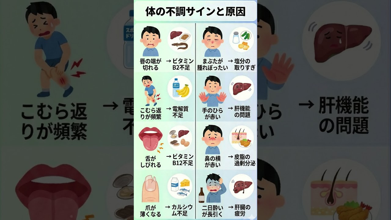 体からのサインとその原因⑦　#健康 #雑学