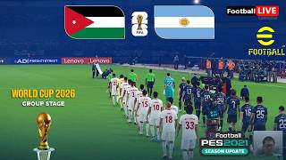 Jordan vs Argentina - World Cup 2026 Full Match Simulation | eFootball PES 2021 Gameplay screenshot 4
