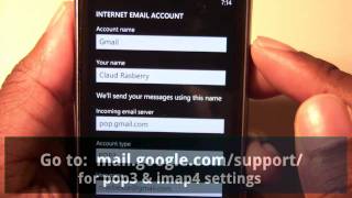 HTC Surround - Advance E-Mail Account Setup screenshot 1