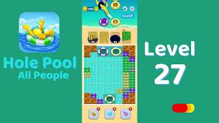 Hole Pool All People Level 27 Walkthrough 🎯 | Color Match Puzzle Gameplay | Mini Boss