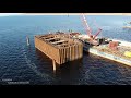 Строительство моста через Волгу  / левый берег / 31 октября 2021 г /  bridge construction / Тольятти