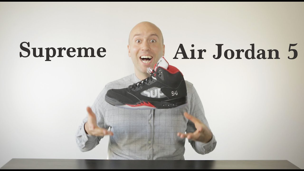Air Jordan 5 Retro Supreme Black Review 