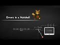 Error Analysis in a Nutshell