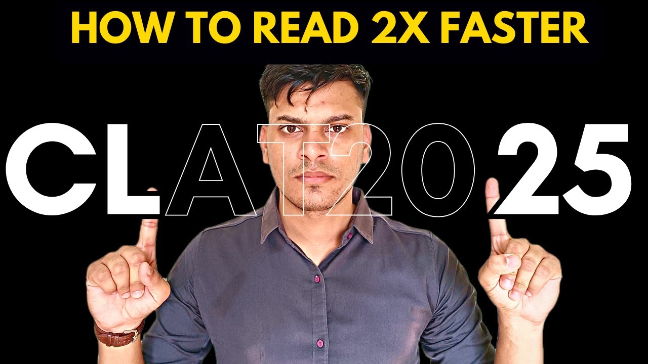 CLAT 2025 - 4 TIPS to BOOST your Reading Speed - YouTube