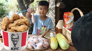 Seyhak makes own Best KFC at home - Crispy chicken leg for mom to taste - Chef Seyhak