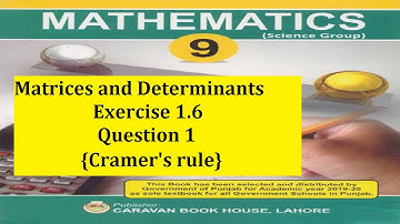 Exercise 1.6|Q1 , Cramer