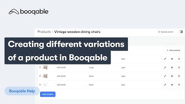Creating different variations of a product in Booqable