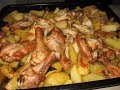 Курица с кабачками и картошкой в духовке