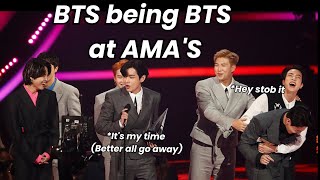 BTS being BTS at Award shows 2021 | AMA BTS 2021
