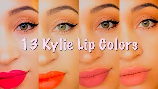 Kylie Liquid Lipstick Swatching Haul ~ On Medium Skin Tone