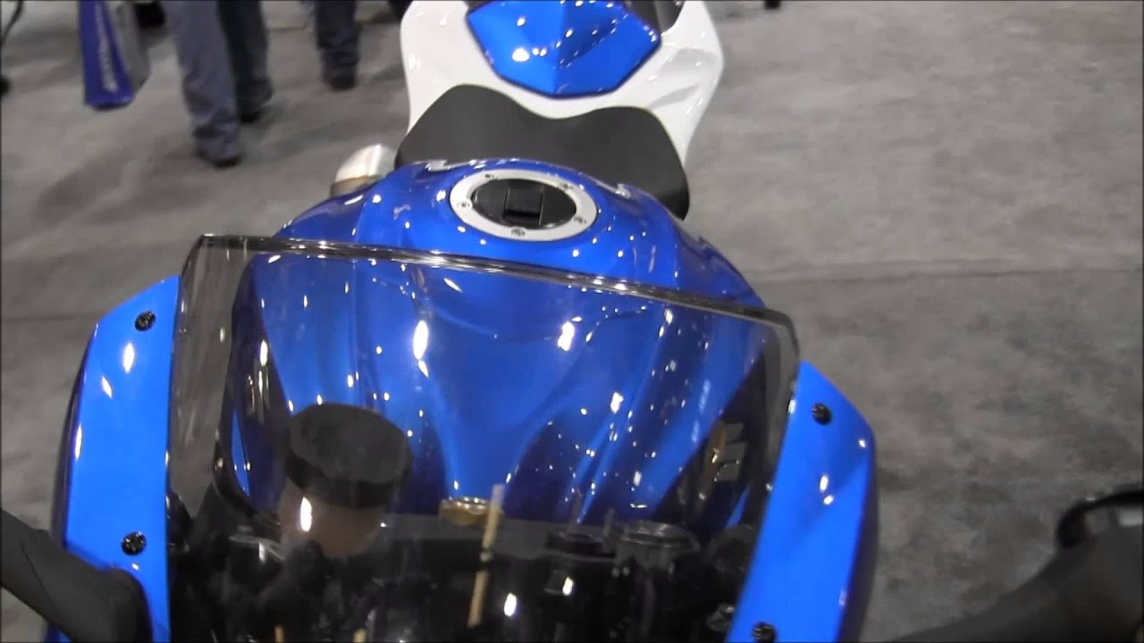 2013 Suzuki GSXR 1000 Blue & White Walk Around SportBike Canon Vixia HF M40 Video Test