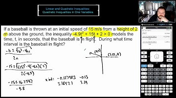 Lesson 3D - Quadratic Inequalities in One Variable (Word Problems)