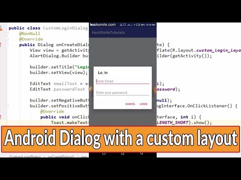 Android Dialog With Custom Login Layout