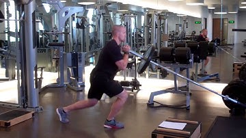 Landmine Goblet Reverse Lunge