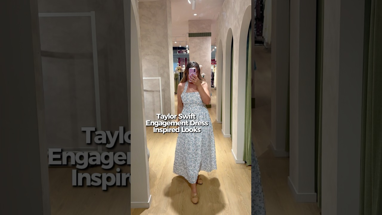 sachin and babi light blue dress Taylor Swift Engagement Dress Inspo ♥️