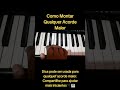 Dica para montar qualquer acorde maior no teclado. #piano #piano tutorial #acordes