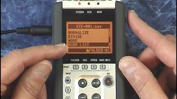 Zoom H4n Tutorial Review edits for moving files and mark lists