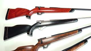 Miniature bolt action rifles in exotic woods