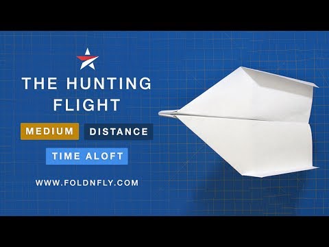 ✈ Hunting Flight Paper Airplane - Throw It Hard and Watch It Go Far! - Fold 'N Fly