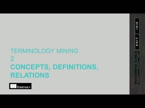 DigiLing - Mining and Managing Multilingual Terminology: Unit 2-1