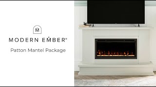 Modern Ember Patton in Grey Fireplace Mantel Package