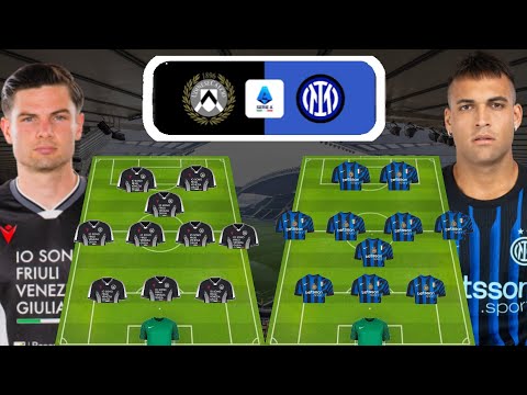 UDINESE VS INTER MILAN HEAD TO HEAD PREDICTED LINEUPS ITALY SERIE A 2025 2026 TODAY 