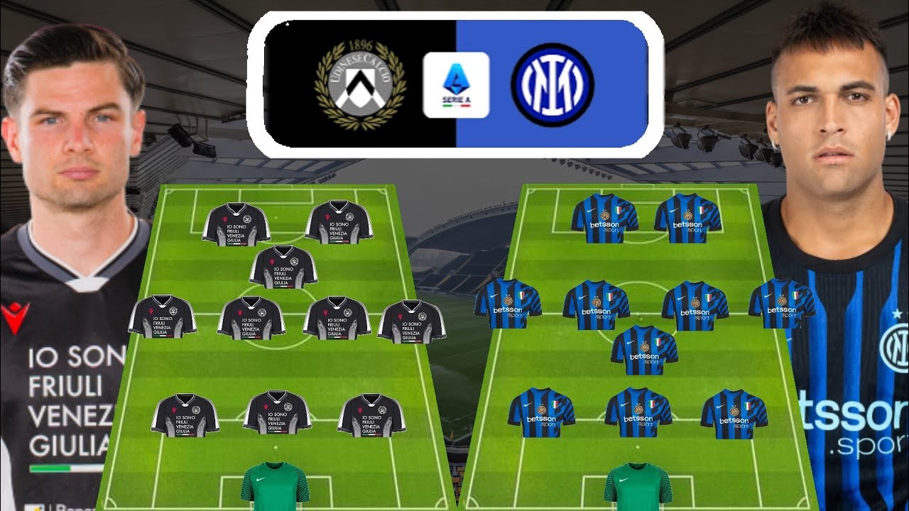 UDINESE VS INTER MILAN HEAD TO HEAD PREDICTED LINEUPS 🔥 ITALY SERIE A 2025/2026 TODAY