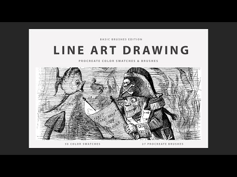 Line Art Drawing Procreate Brushes, a Brush Add-On by Digi Life (Thumbnail 4 of 13)