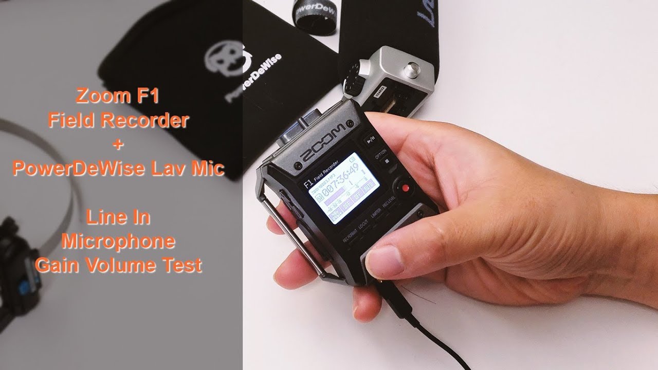 Zoom F1 Field Recorder Line/Mic Input Gain Setting... - youtube