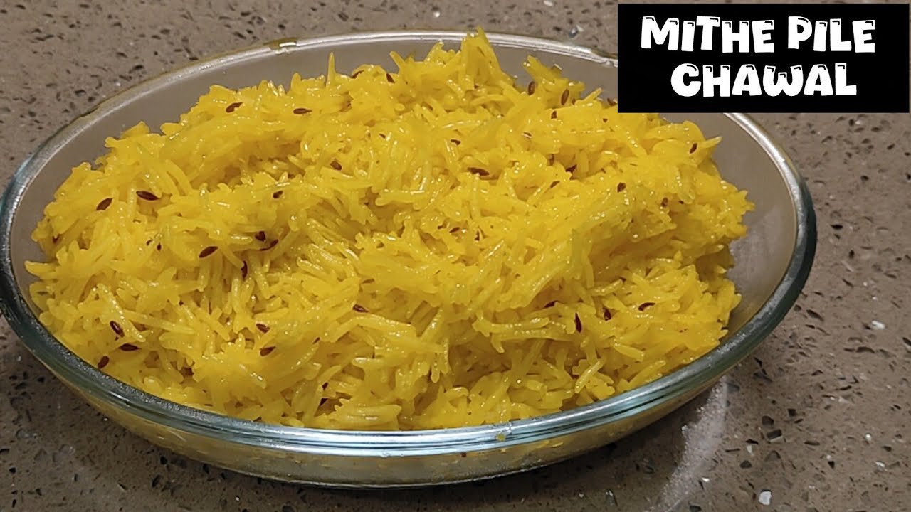 Festive Special Mithe Pile Chawal | Navratri & Shaadi Style Sweet Yellow Rice | Full Recipe