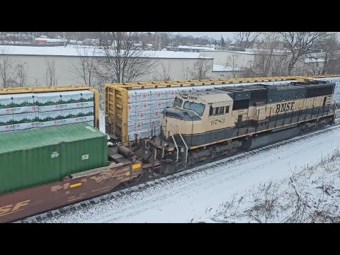 Sd70mac Rear CSX I166 with BNSF Executive SD70MAC rear DPU (02/17/2024) - YouTube