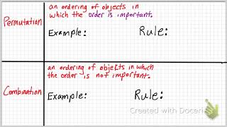 GEOMETRY Permutations and Combinations 11-30-17
