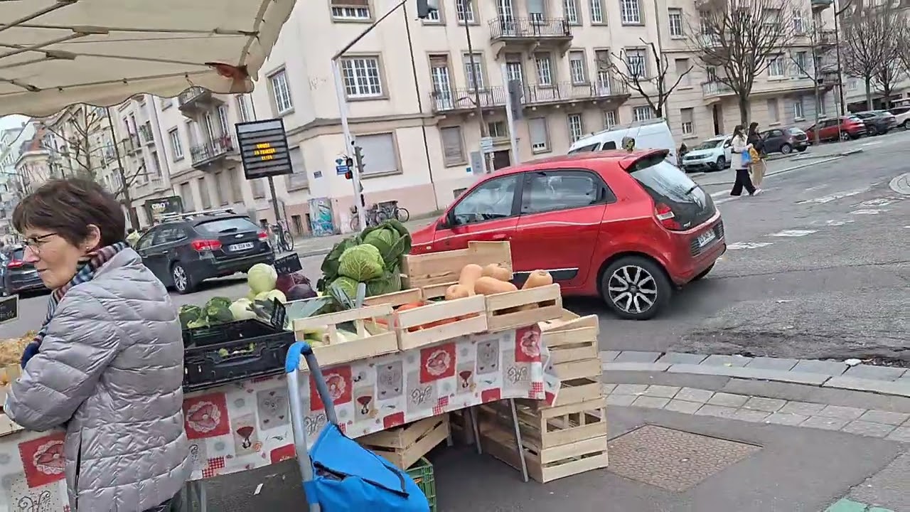 Buying eggs in Strasbourg, FRANCE, Saturday Vegitable Market