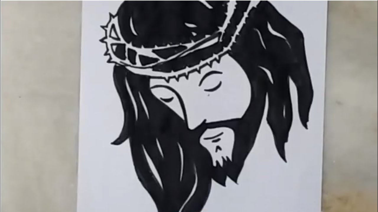 easy drawing of jesus drawing | artistica - YouTube