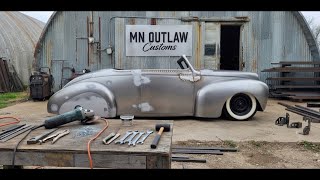 1940 Dodge Coupe Roadster Conversion Chopping Windshield Posts