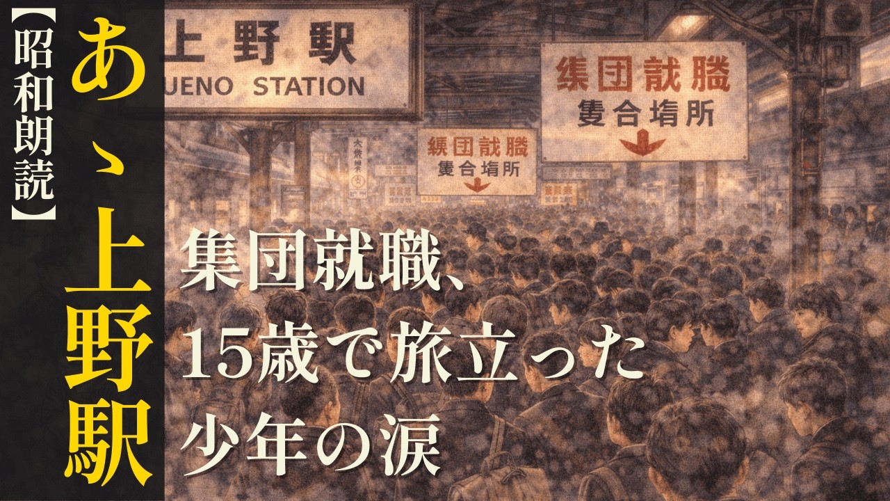 【昭和朗読】あゝ上野駅 〜集団就職、15歳で旅立った少年の涙〜
