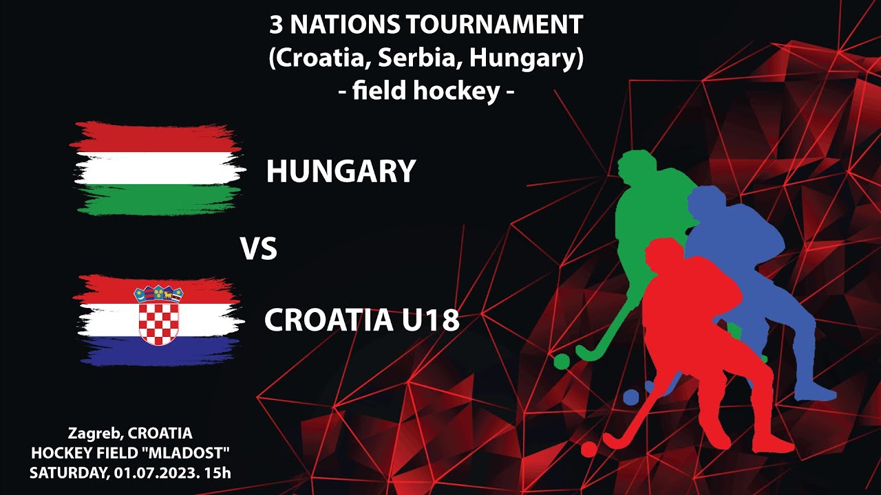 HUNGARY - CROATIA U18,   3 NATIONS TOURNAMENT,  FIELD HOCKEY