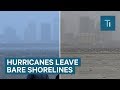 Why water disappears from shorelines during a hurricane